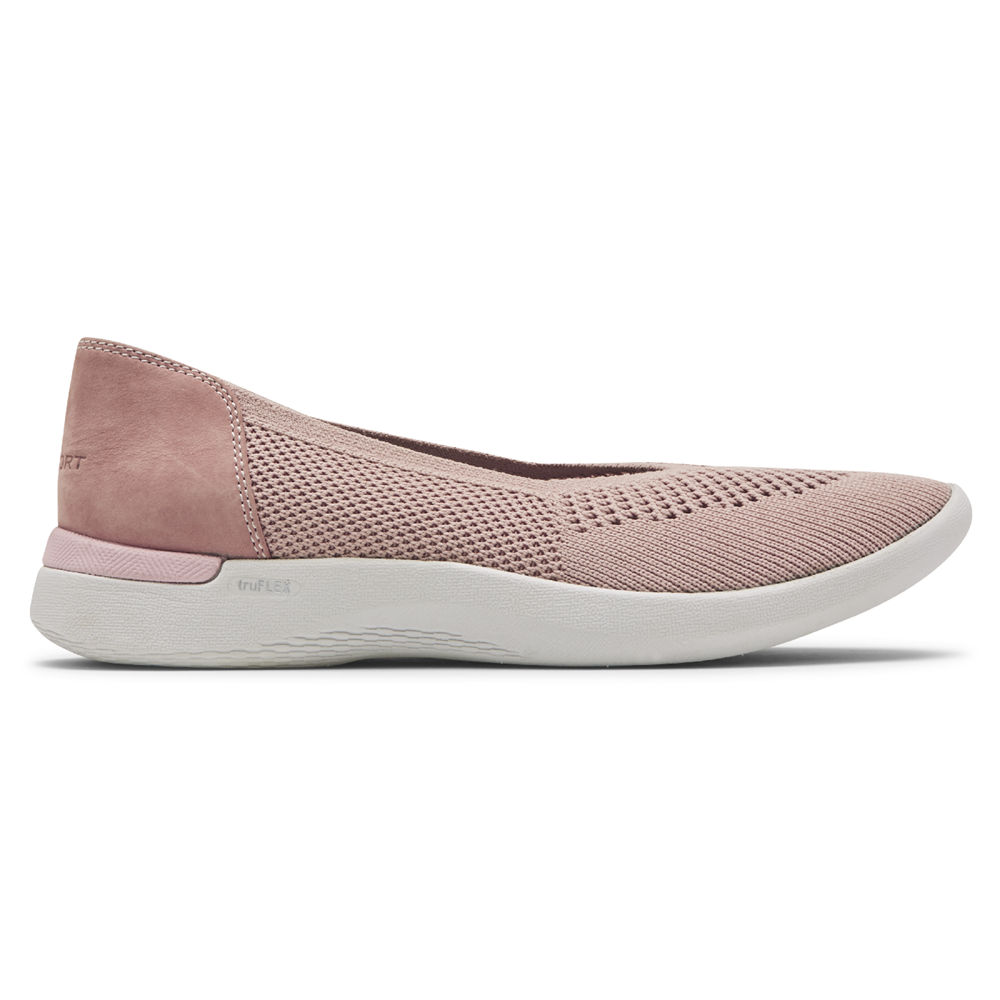 Rockport Singapore Womens Flats - truFLEX Fly Knit Ballet Pink - WO8324975